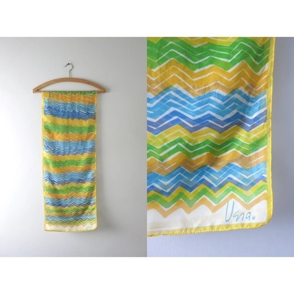 70s Vintage Vera Neumann Italian Chiffon Scarf‎ - Picture 4 of 12